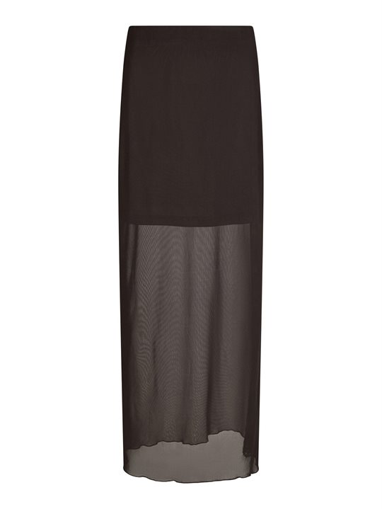 Neo Noir - Marlise Mesh Skirt - Dark Brown