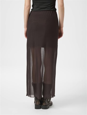 Neo Noir - Marlise Mesh Skirt - Dark Brown