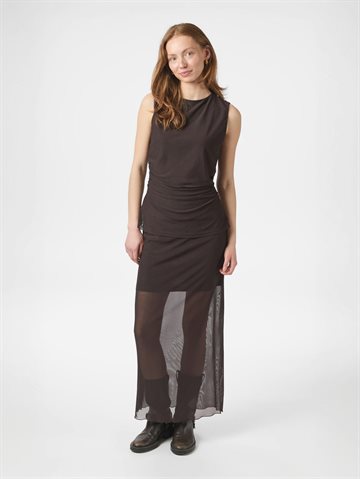 Neo Noir - Marlise Mesh Skirt - Dark Brown