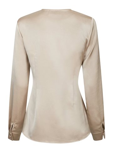Neo Noir - Petris Heavy Sateen Blouse - Champagne