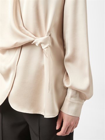 Neo Noir - Petris Heavy Sateen Blouse - Champagne