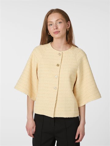 Neo Noir - Rosella Boucle Mini Jacket - Light Yellow