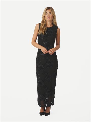 Neo Noir - Tiranna Big Flower Mesh Dress - Black