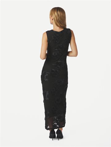 Neo Noir - Tiranna Big Flower Mesh Dress - Black