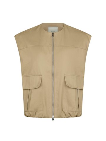 Neo Noir - Flo Balloon Twill Vest - Taupe