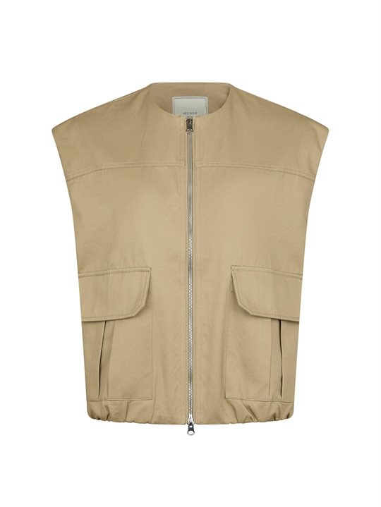 Neo Noir - Flo Balloon Twill Vest - Taupe