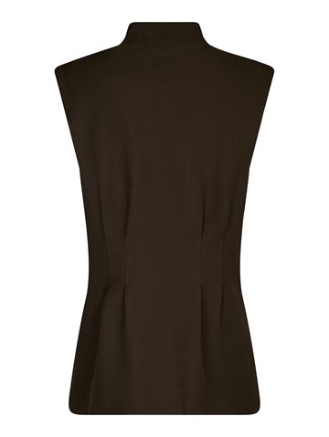 Neo Noir - Finna Structure Vest - Dark Brown