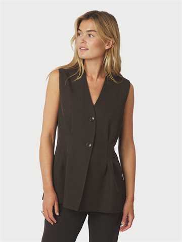 Neo Noir - Finna Structure Vest - Dark Brown