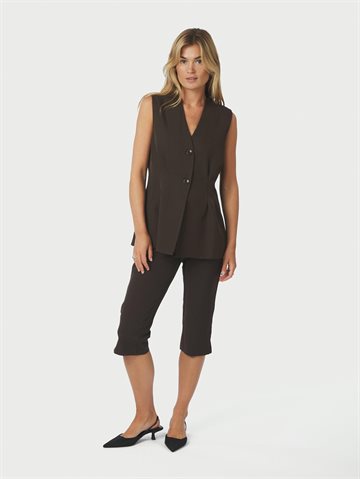 Neo Noir - Finna Structure Vest - Dark Brown