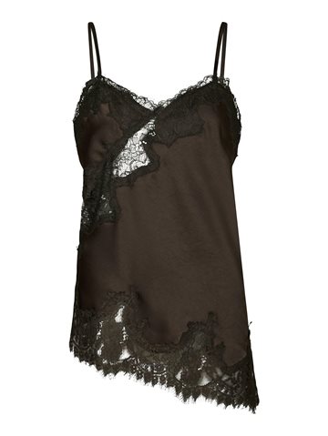 Neo Noir - Viole Lace Top - Dark Brown