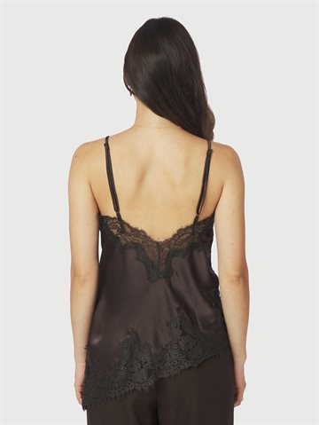 Neo Noir - Viole Lace Top - Dark Brown