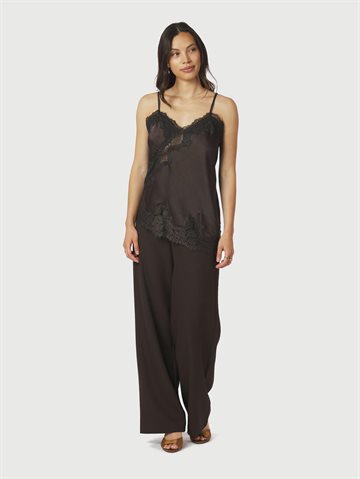 Neo Noir - Viole Lace Top - Dark Brown