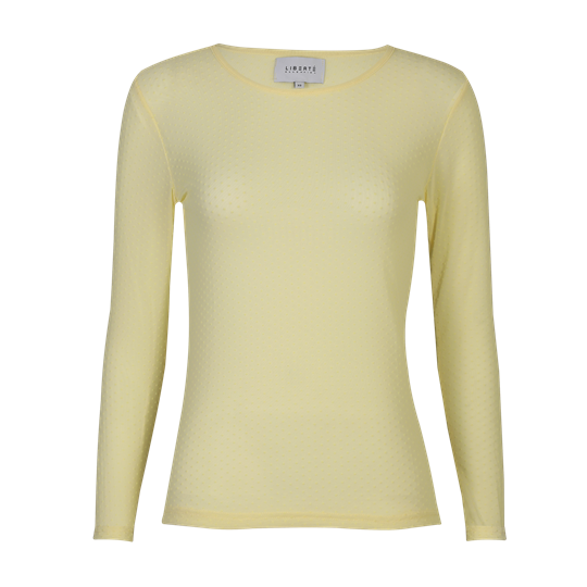 Liberté - Mesh Ls Tshirt - Yellow Small Flock Dot