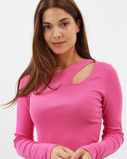Moves - Luvie Ls Bluse - Pink