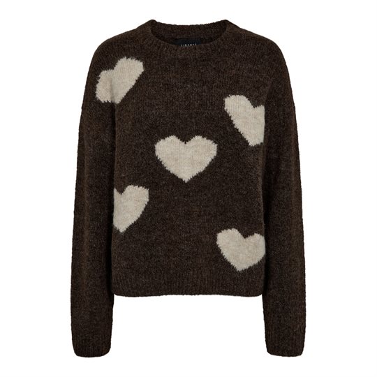 Liberté - Fro Heart Pullover - Chocolate Ivory Heart