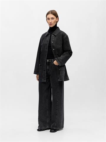 Object - Moji Birgit Mw Wide Jeans - Black Denim