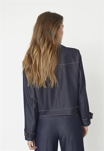 Co\' Couture -Terry Denim Jacket - Dark Denim