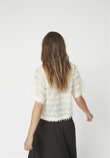 Co\' Couture -Triangle SS Blouse - Off White 