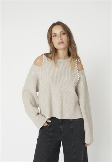 Co\' Couture - Row Rib Pearl Knit - Bone