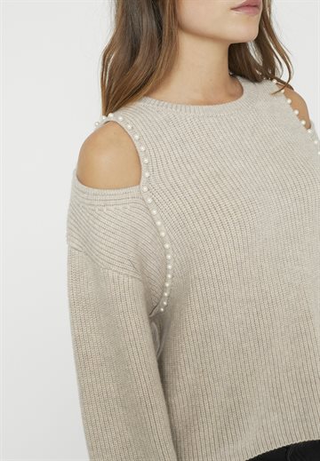 Co\' Couture - Row Rib Pearl Knit - Bone
