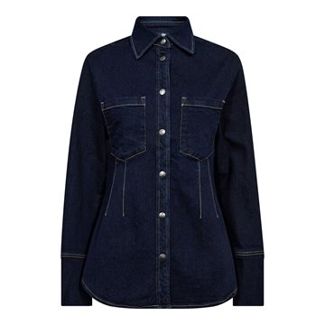 Co' Couture - Theo Fitted Denim Shirt - Dark Denim