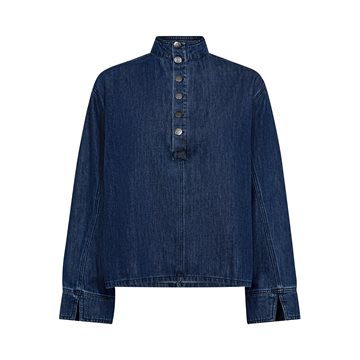 Co' Couture - Azmina Denim Placket Blouse - Denim Blue