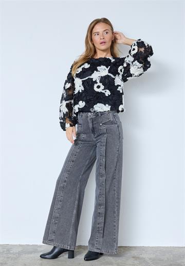Co\' Couture - Fleur Fluffy Blouse - Black