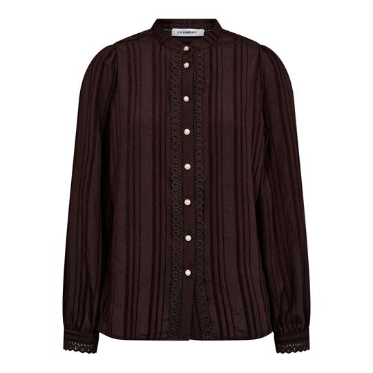Co\' Couture - Kesi Lace Shirt -  Dark Brown