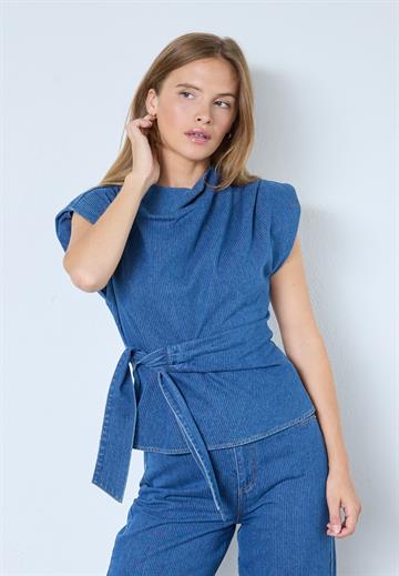 Co\' Couture - Kimmy Pleat Top - Dark Denim