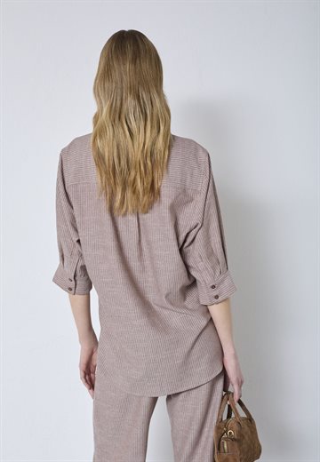 Co\' Couture - Jiho Stripe SS Shirt - Brown