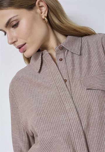 Co\' Couture - Jiho Stripe SS Shirt - Brown