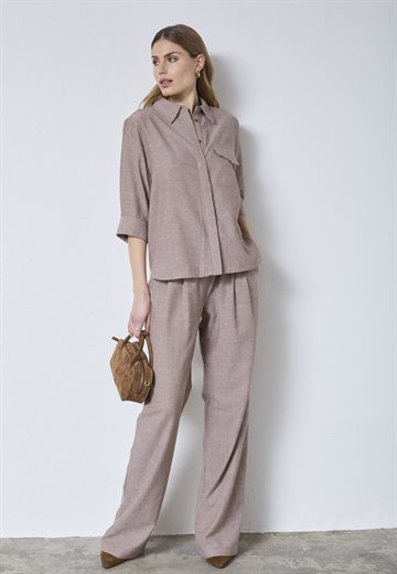 Co\' Couture - Jiho Stripe SS Shirt - Brown