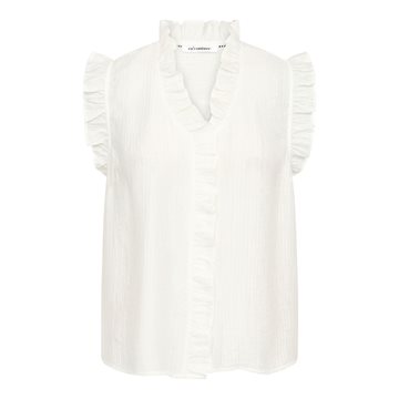 Co' Couture - Tassy Frill Top - White