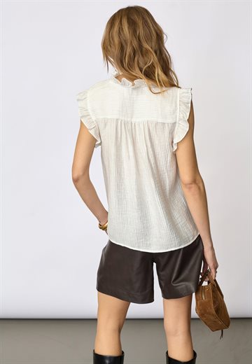 Co\' Couture - Tassy Frill Top - White