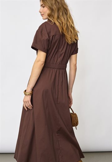 Co\' Couture - Elara Wrap SS Dress - Dark Brown