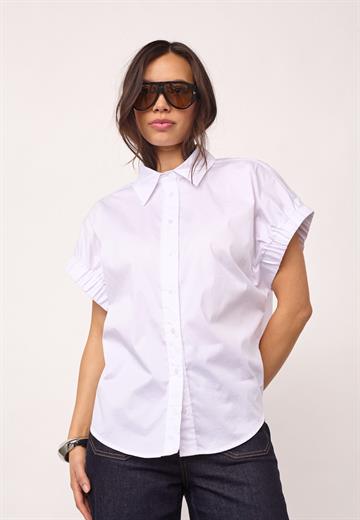 Co\' Couture - Poppy Elastic Cuff SS Shirt - White