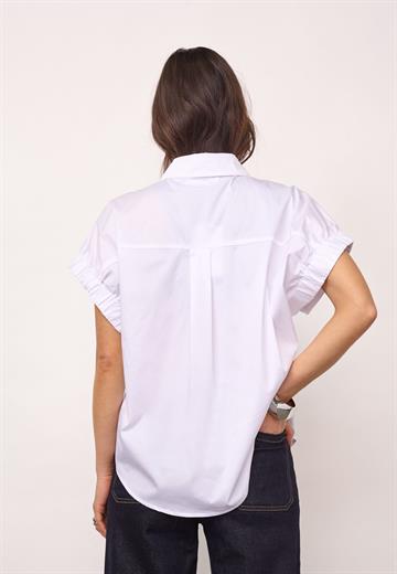 Co\' Couture - Poppy Elastic Cuff SS Shirt - White