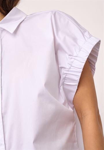 Co\' Couture - Poppy Elastic Cuff SS Shirt - White