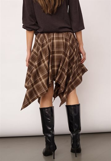 Co\' Couture - Dagny Check Tie Skirt - Brown