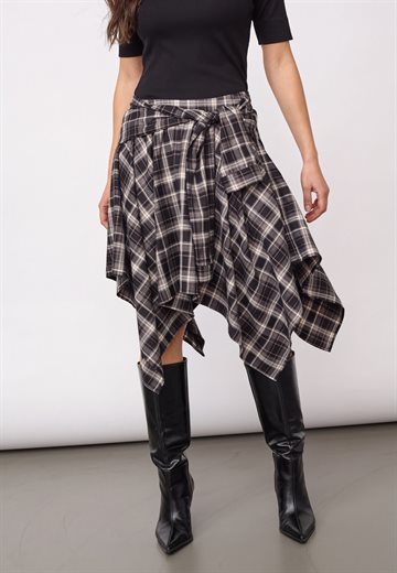 Co\' Couture - Dagny Check Tie Skirt - Black