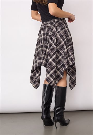 Co\' Couture - Dagny Check Tie Skirt - Black