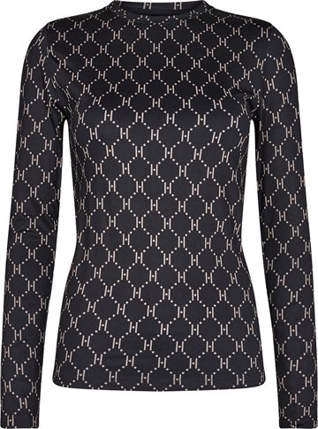 Hype The Detail - Printed Blouse - Sort Beige