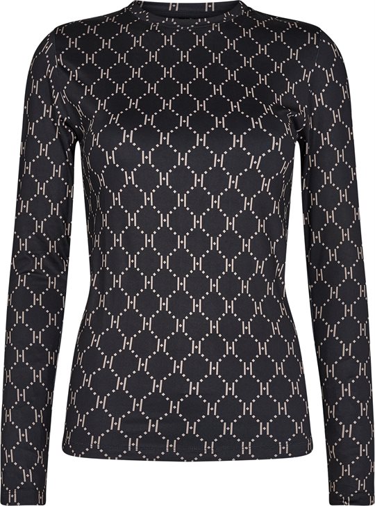 Hype The Detail - Printed Blouse - Sort Beige