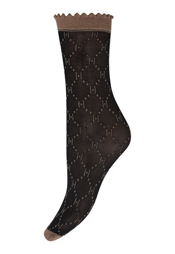 Hype The Detail - Socks Logo - Black Light Brown