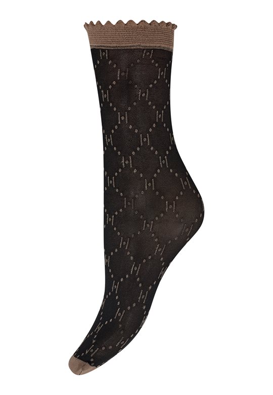 Hype The Detail - Socks Logo - Black Light Brown