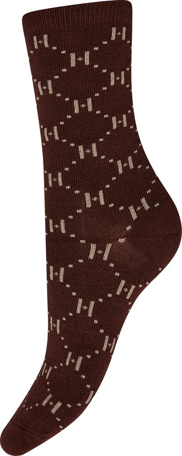 Hype The Detail - Logo Rib Sock - Brown