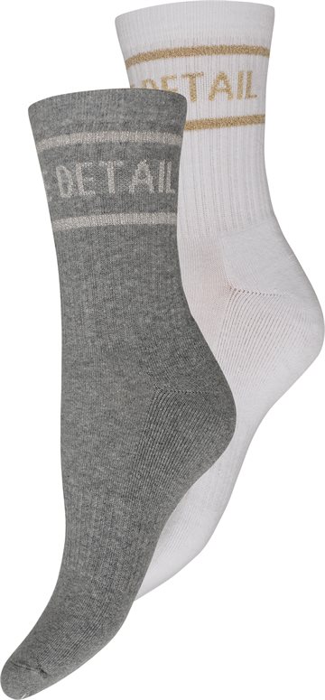 Hype The Detail - Tennis Sock 2-pk - Hvid Grå