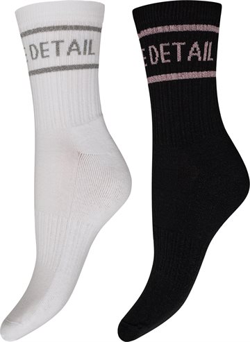 Hype The Detail - Tennis Socks 2-pk - Sort Hvid