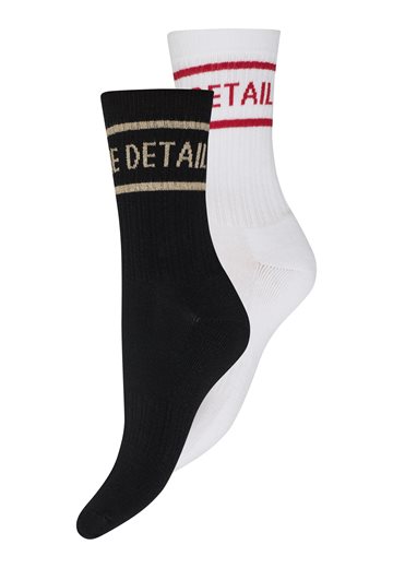 Hype The Detail - Tennis Socks 2-pk - Sort Hvid
