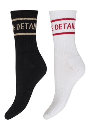 Hype The Detail - Tennis Socks 2-pk - Sort Hvid